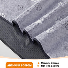 LOOBANI soft surface pad with paw pattern emphasizes comfort during puppies' rest or training.
