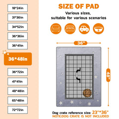 LOOBANI washable pad back with non-slip silicone paws on gray surface for secure placement.