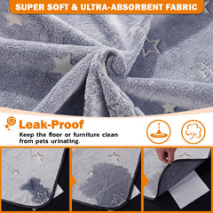 LOOBANI non-slip bottom with waterproof backing keeps pads in place during lively play.