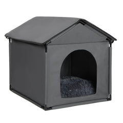 LOOBMBNS large cat and dog house exterior gray for calm indoor lounging