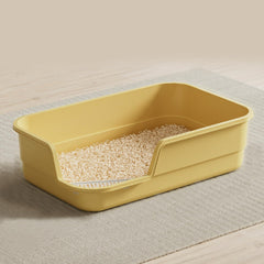 LoopTime extra large litter box with low entry for easy kitten access.