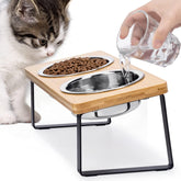 Loplurea elevated cat bowl tilted stand supports natural posture for easier swallowing and reduced whisker contact during meals.