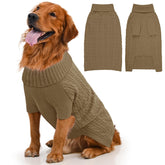 Lorehelina dog sweater turtleneck front view for warm, comfortable winter wear.