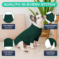 Lorehelina dog sweater back view highlights all-around warmth for chilly outings.