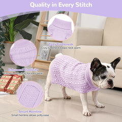 Lorehelina winter turtleneck silhouette on dog, keeps chest warm during chilly walks.