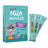 LOVE, NALA variety-pack bottle front with squeeze-top for mess-free topping.