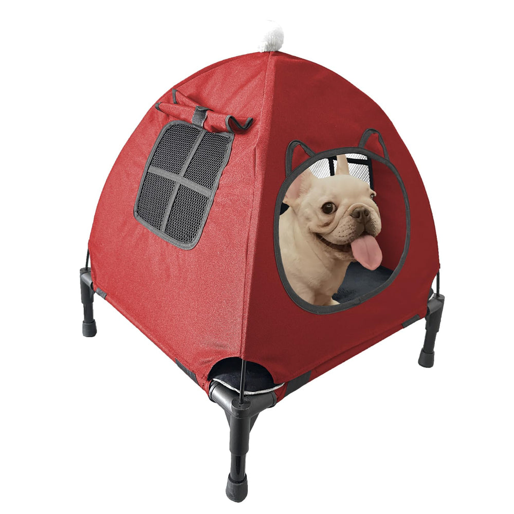 Love&go elevated dog bed with metal frame offering cooling comfort.
