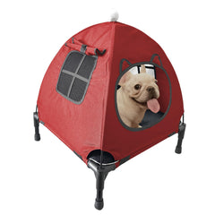 Love&go elevated dog bed with metal frame offering cooling comfort.