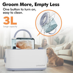 LOVEEPEE dog grooming vacuum kit drying nozzle close-up shows customizable heat levels