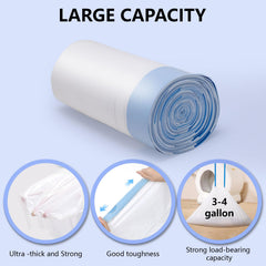 Loveishere drawstring closure liner secures waste and minimizes odors
