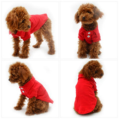 Lovelonglong Basic Dog Polo Red XXL back view features clean lines and polo silhouette.