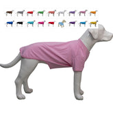 Lovelonglong Bulldog Clothes T-Shirt pink front view shows soft cotton for daily wear