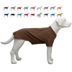 Lovelonglong dog T-shirt coffee XXL front view showing comfortable fit.
