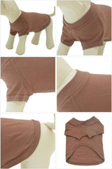 Lovelonglong dog T-shirt coffee XXL side view, easy-care fabric.