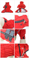 Lovelonglong dog waterproof jacket back view highlights full coverage against rain