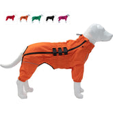 Lovelonglong dogs waterproof jacket close-up of outer fabric showing waterproof construction.