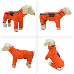 Lovelonglong dogs waterproof jacket featuring a smooth SBS zipper for quick on-off.