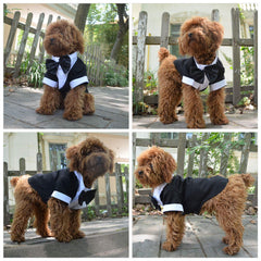 Lovelonglong tuxedo close-up stitching and fabric detail