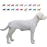 Lovelonglong pet shirt white XXXXL on a large dog for everyday comfort.