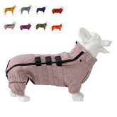 Lovelonglong warm dog coat lotus pink DL back view highlighting snug warmth for winter walks
