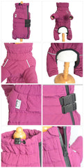 Lovelonglong Warm Dog Coat purple front view keeps dog cozy