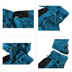 Lovelonglong dog raincoat hood-on view showing versatile weather coverage