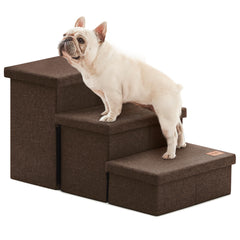 Love's cabin dog stairs assembly video guides quick, stable setup.