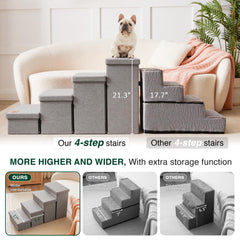 Love's cabin dog stairs non-slip bottom enhances stability during climbs