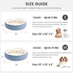Love's cabin donut bed close-up highlighting non-slip bottom for stable rest