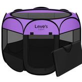 Love's cabin Pet Playpen front view demonstrates portable indoor-outdoor versatility.