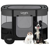 Love's cabin playpen-assembly quick setup for busy pet owners