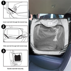Love's Cabin portable dog bed door zipper for easy access and setup