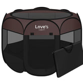 Love's cabin puppy playpen circle 8-panel design for safe indoor play.