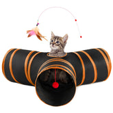 Love's cabin túnel para gatos 3 vías facilita exploración y juego diario para tu mascota.