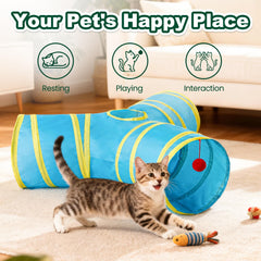 Love's cabin tunel gato desplegable portátil para viajar y jugar.