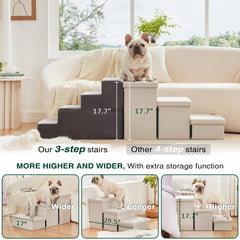Love's cabin dog stairs non-slip bottom ensures stable climbing