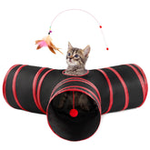 Love's cabin tunel gatos 3 vías plegable, ideal para juego y movimiento dentro de casa.
