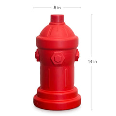 Lovewag Pets fire hydrant 8x14 base-fill demonstrates customizable stability for indoor-outdoor use.
