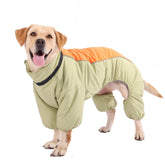 LOVINFURBABY Four-Legged Warm Coat lightgreen back view, cozy for winter walks.