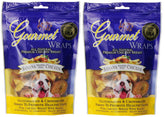 Loving Pets 2-pack banana-chicken wraps package front supports shared rewards during training.