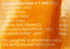 Loving Pets Gourmet Wraps ingredients closeup—real chicken, sweet potato, vegetables for canine nutrition.