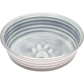 Loving Pets Le Bol Parisian Gray bowl image showing stable no-spill design for meals.