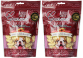 Loving Pets Sweet Potato Biscuit Wraps 2-pack on display, natural ingredients and premium flavor.