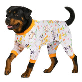 LovinPet Boxer Pajamas recovery shirt demonstrates cone-free comfort for large dogs.