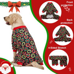 LovinPet dog christmas onesie full-coverage design helps keep warmth during winter.