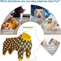 LovinPet dog pajamas easy-on-off, convenient daily wear for busy pet parents.
