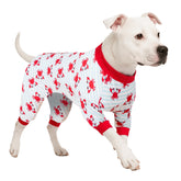 LovinPet dog sweatshirt large blue stripe front view for comfy daily wear and warmth.