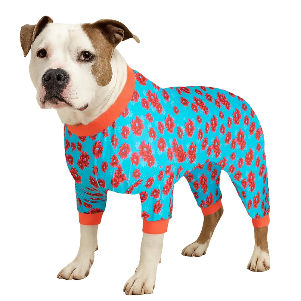 LovinPet large-dog-onesie front view; secure coverage and cozy comfort for big breeds.