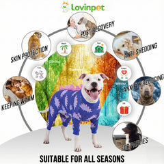LovinPet pajamas closeup fabric shows breathable 65/35 cotton-poly blend