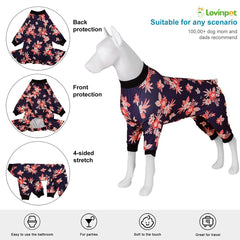 LovinPet large dog pajamas fabric closeup shows soft breathable material.